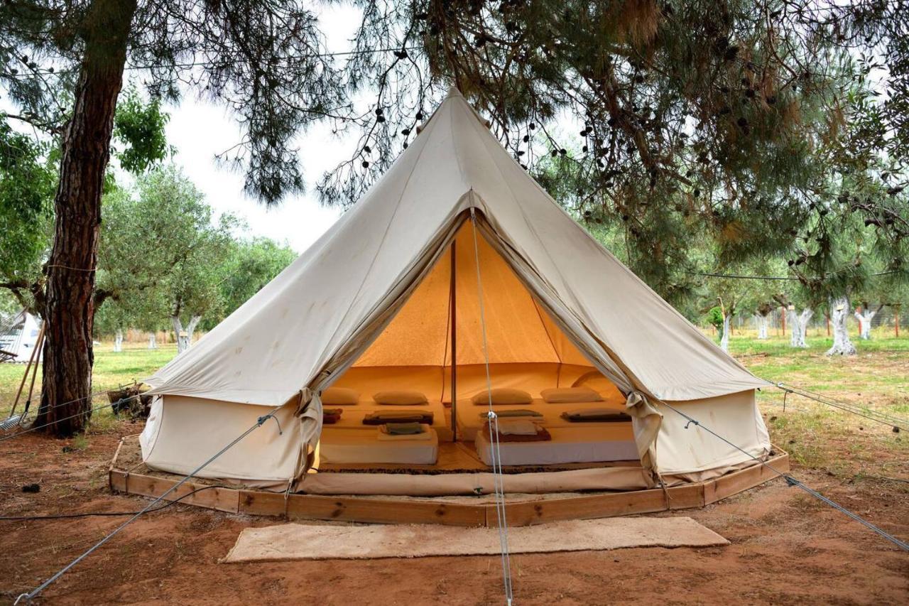 Glamping At A Lovely Tent In Skiaxtro- Marathopoli 빌라 외부 사진