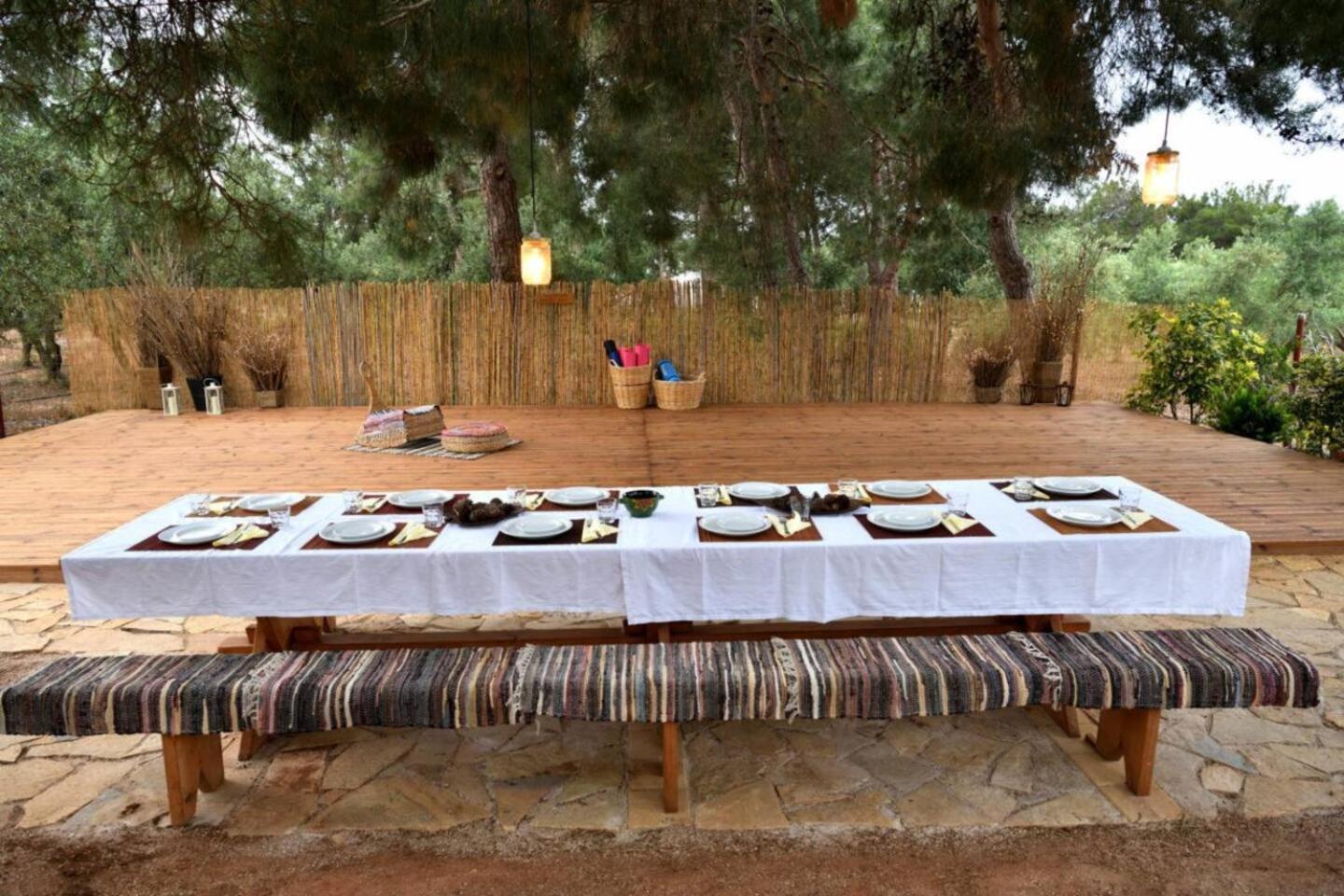 Glamping At A Lovely Tent In Skiaxtro- Marathopoli 빌라 외부 사진