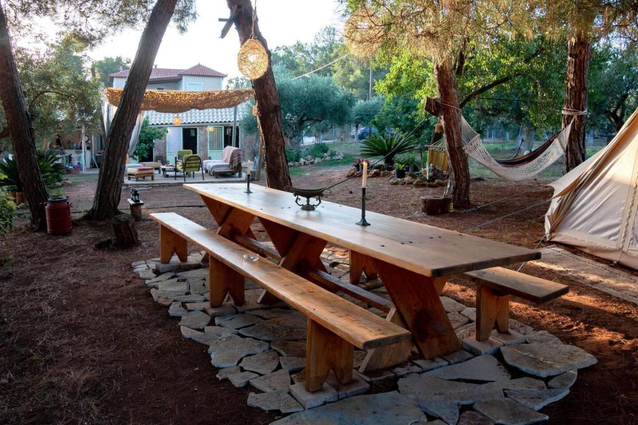 Glamping At A Lovely Tent In Skiaxtro- Marathopoli 빌라 외부 사진